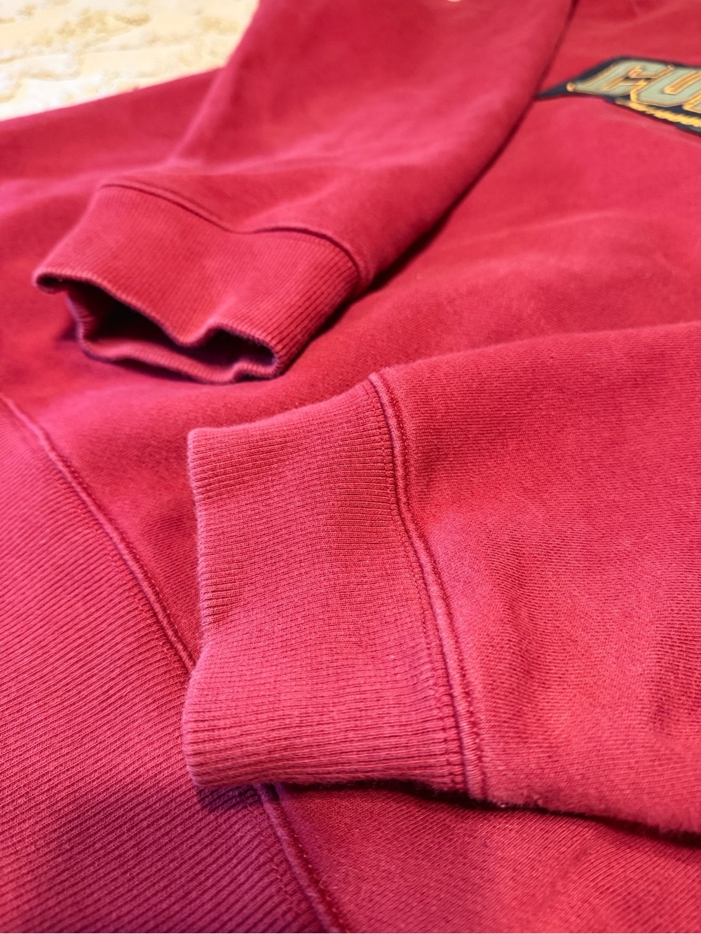 Columbia Men's Burgundy Crewneck Sweatshirt with Arch Logo - Picture 6 of 7